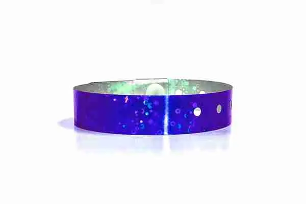 Purple Holographic Plastic Wristband