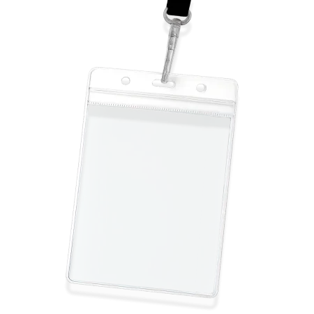 PVC ID Wallets in clear pvc plastic to display ID. plastic id card holder at lowest price direct from manufacturer with punch holes for lanyard