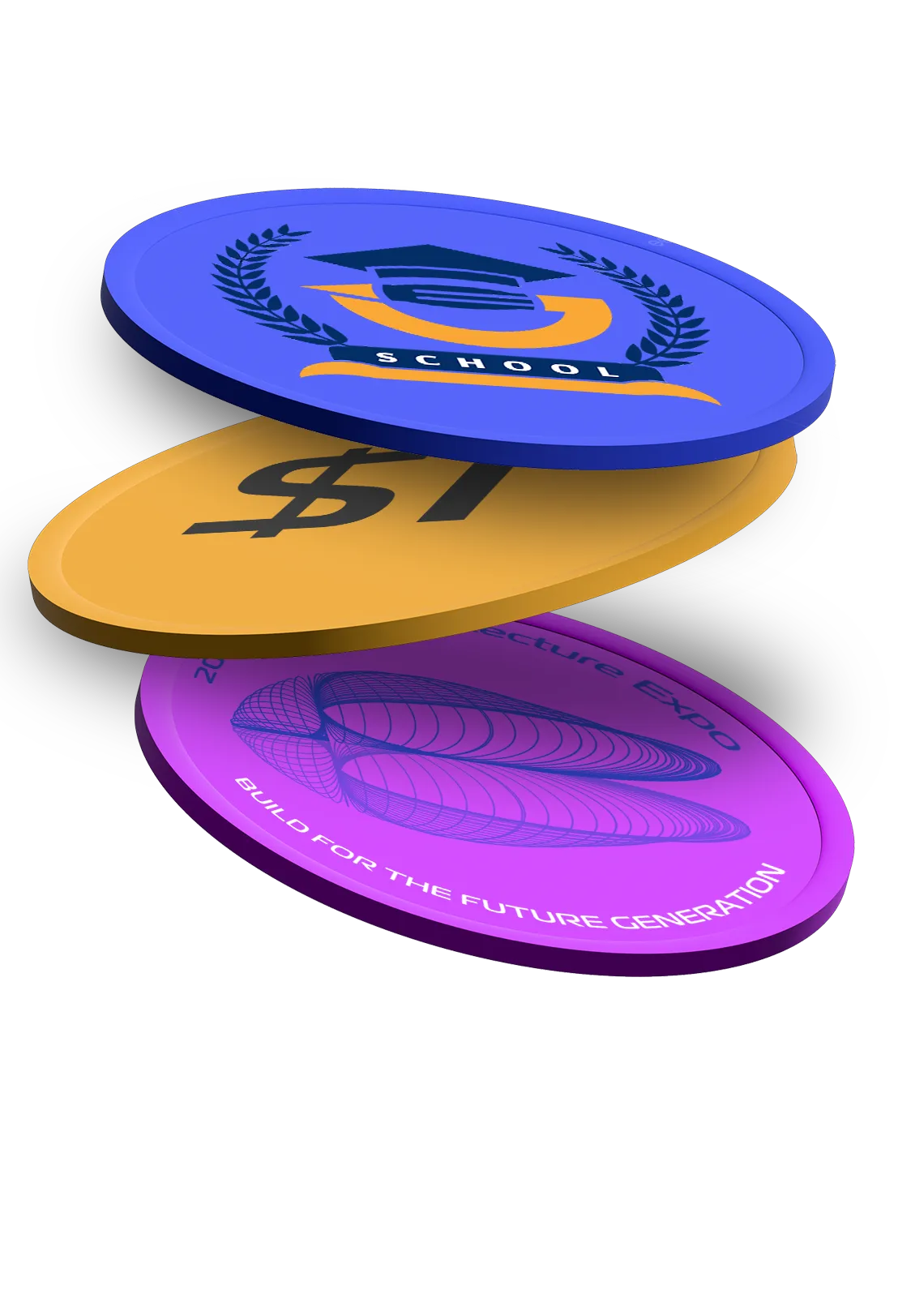 Custom Plastic Tokens - AAC