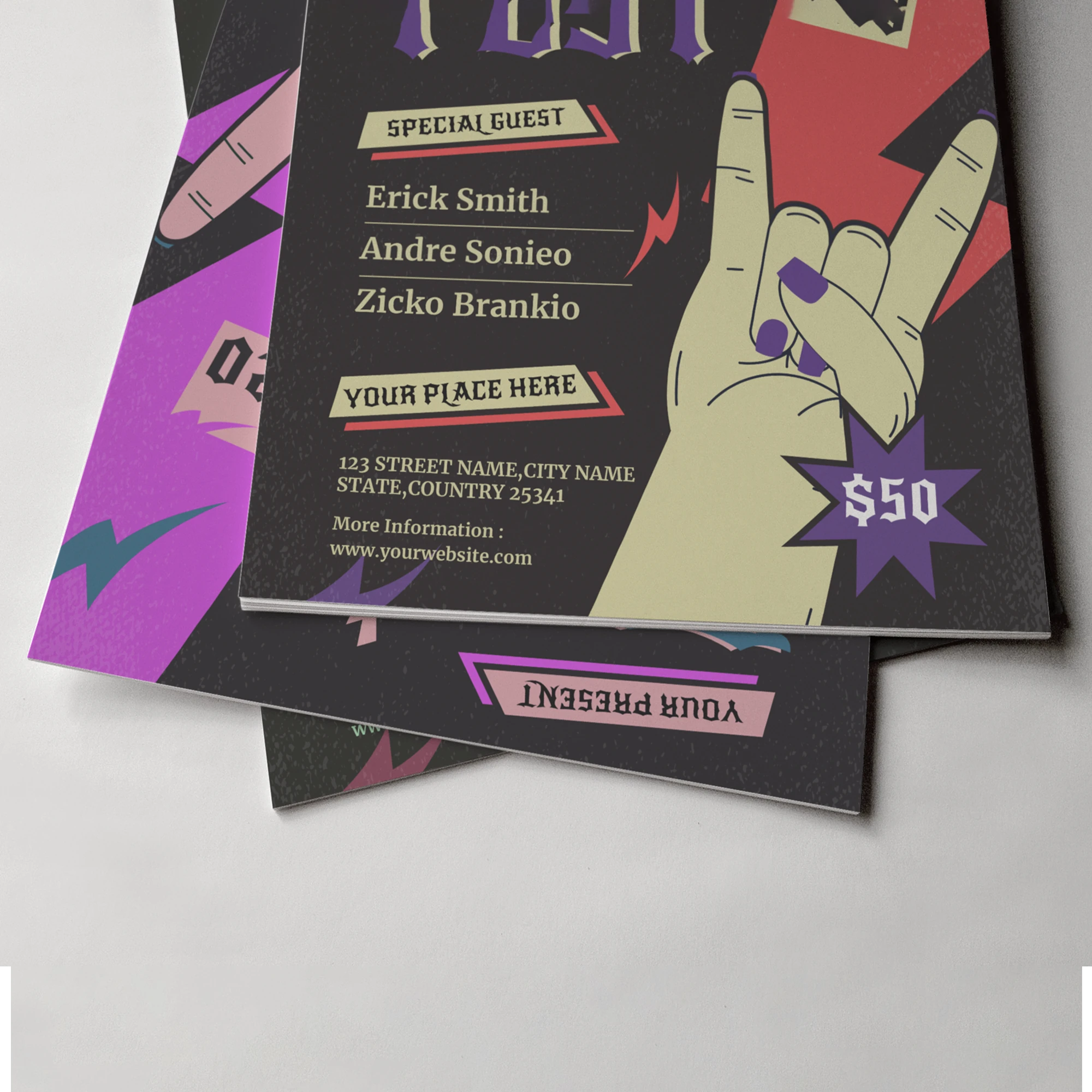 close up concert posters for event advertising custom printed by AAC