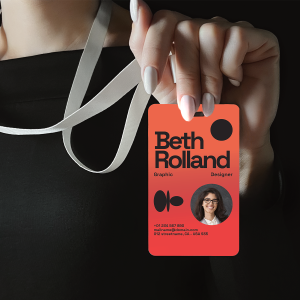 Orange Custom ID Card for corporate ID and branding