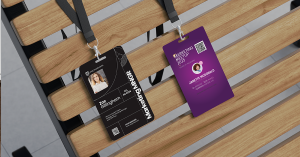 Custom Artboard ID Cards printed in full colour for corporate conference