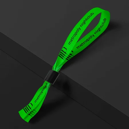 lime green metropoly custom bamboo wristbands made from eco-friendly fabric