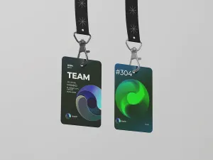 ID Cards & Lanyards from made custom using our online product design tool, printflo, make your staff and attendees feel VIP.