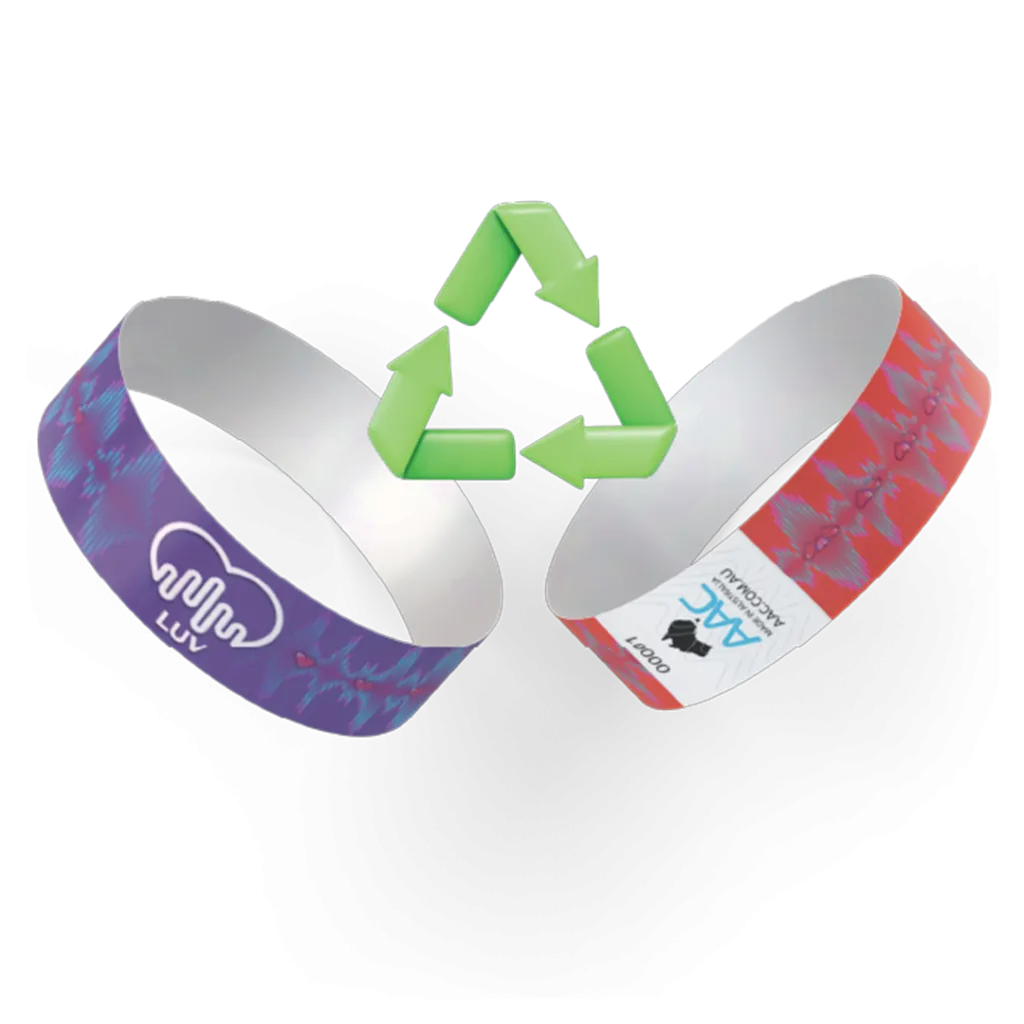 Ecobands are our 100% biodegradable, compostable wristbands. Our most eco-friendly wristband yet!