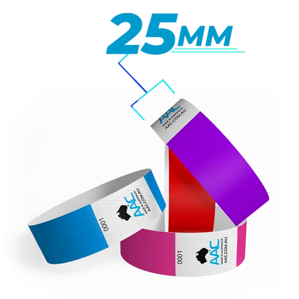 Plain 25mm Tyvek Wristbands