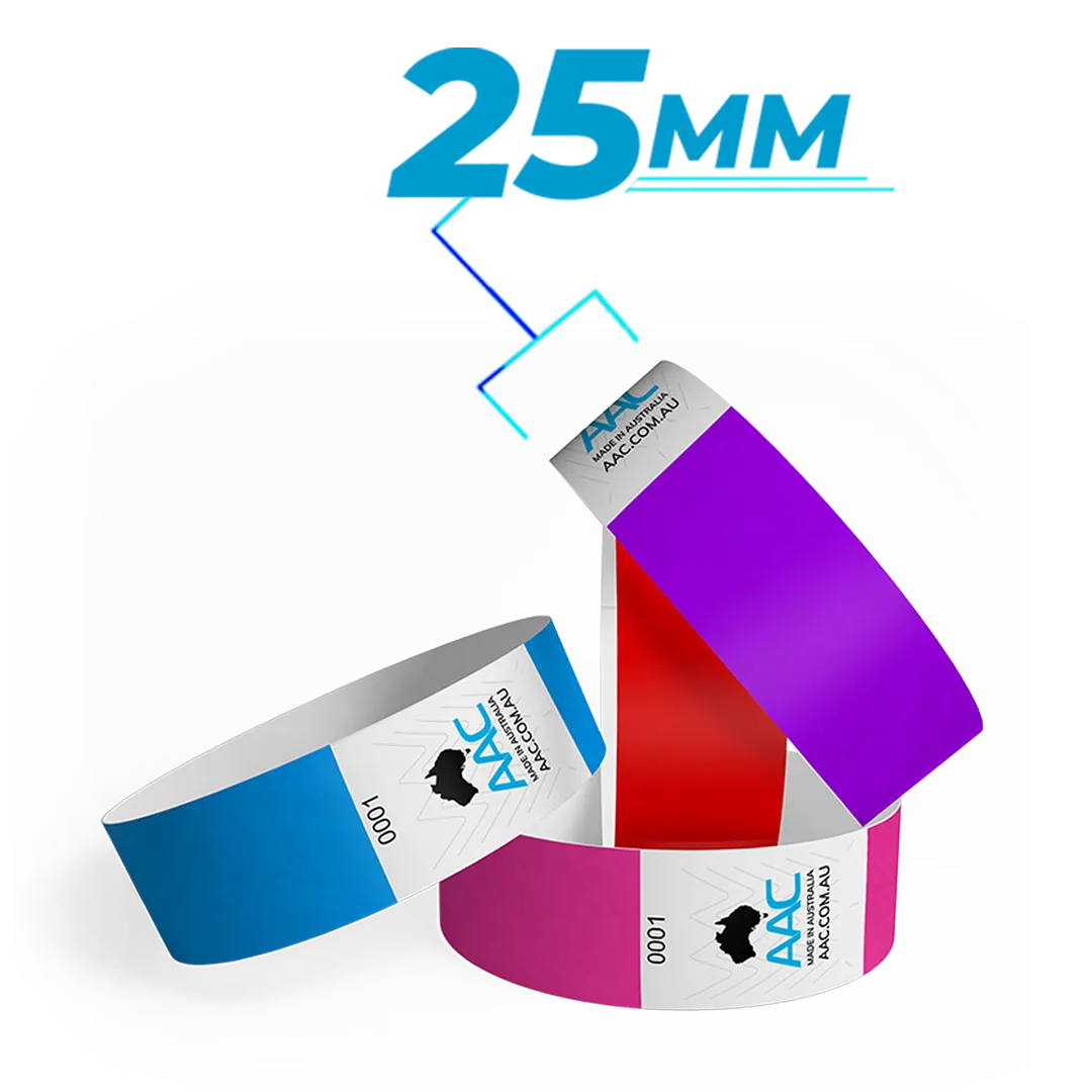 Plain 25mm Tyvek Wristbands