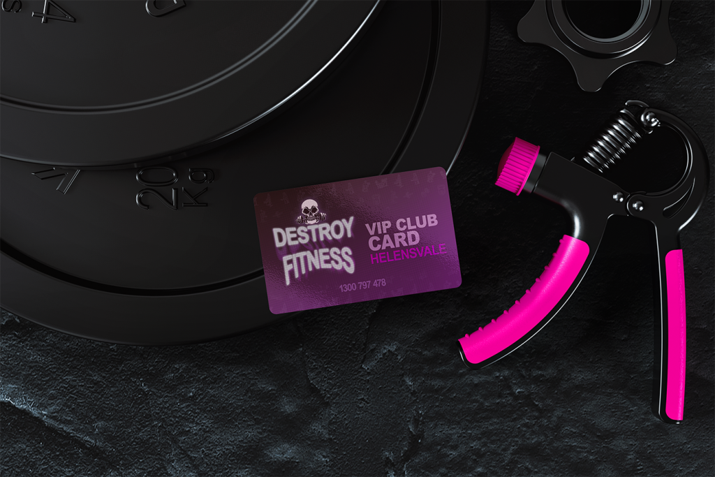 Custom printed gym membership card.