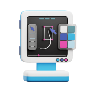 3d icon representing printflo design tool