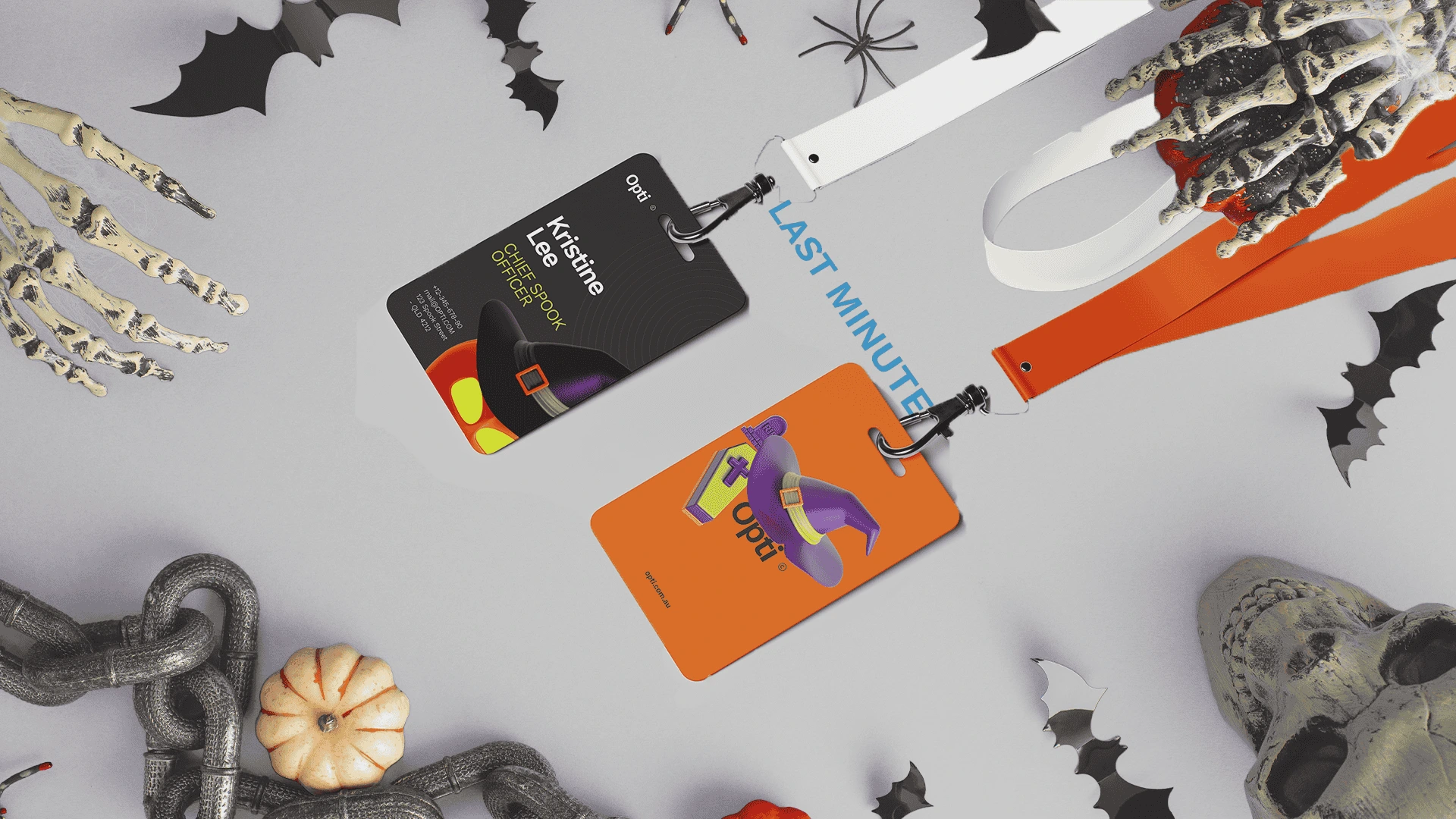 halloween ID Card themed for haloween event and business
