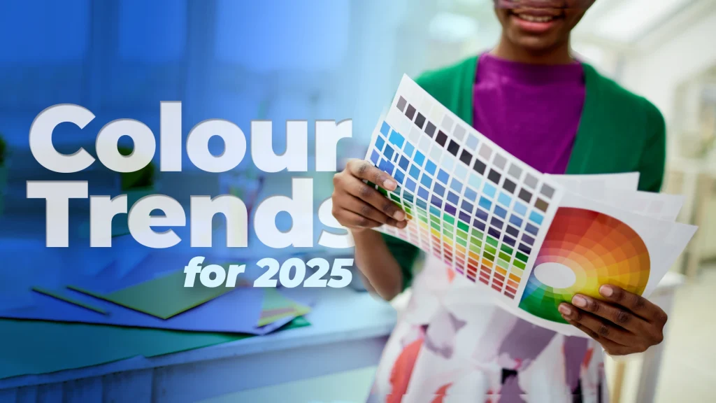 Colour Trends for 2025 in print marketing, promotional products and ID solutions