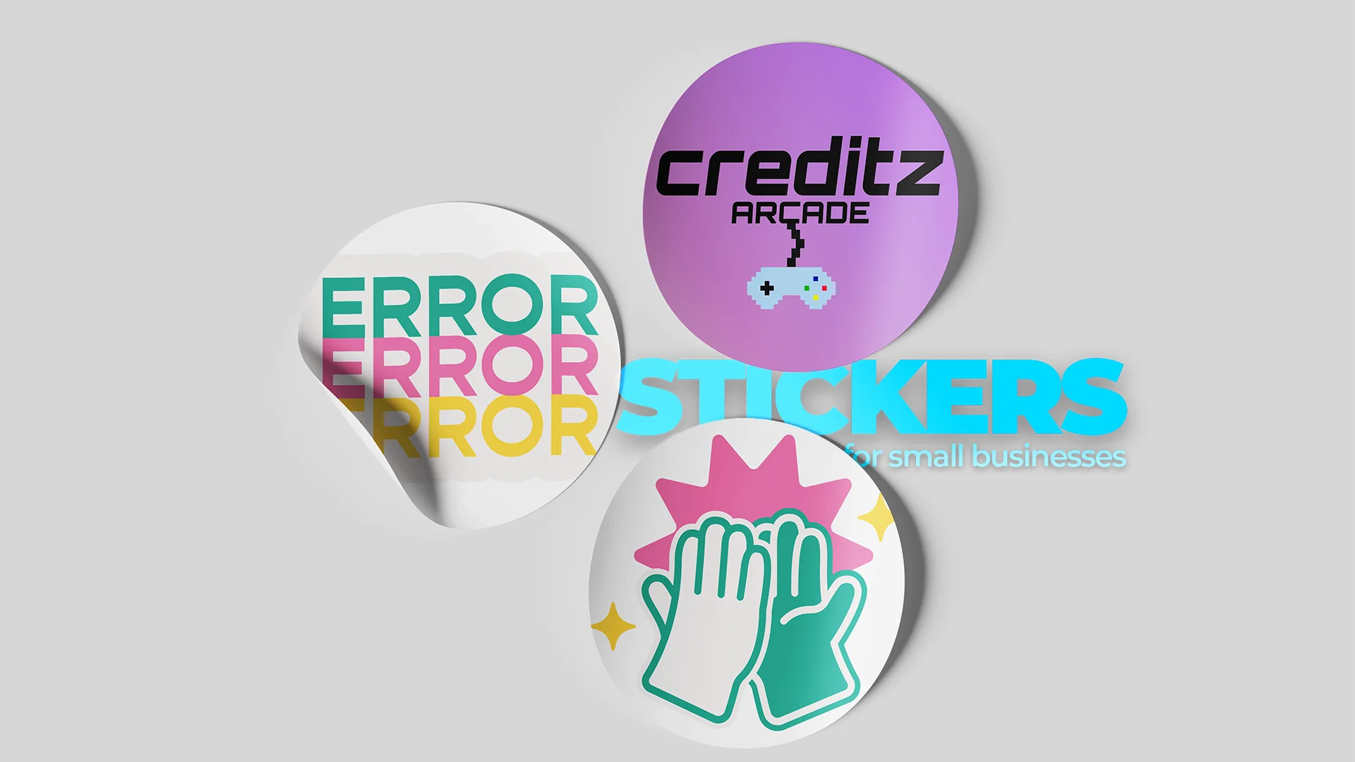 circle stickers for small business arcade