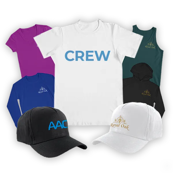 custom branded apparel from AAC, hat's t-shirts with our logo or design