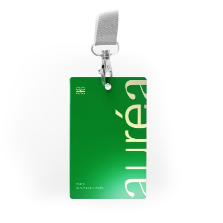 polycards id cards with gloss celloglaze lamination option in green custom design