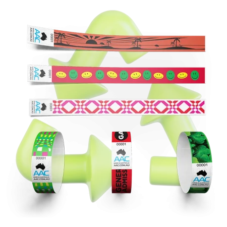 ecobands patterns stock, eco-firendly bio-degradable wristbands that are recyclable and compostable in 120+ pre-printed designs