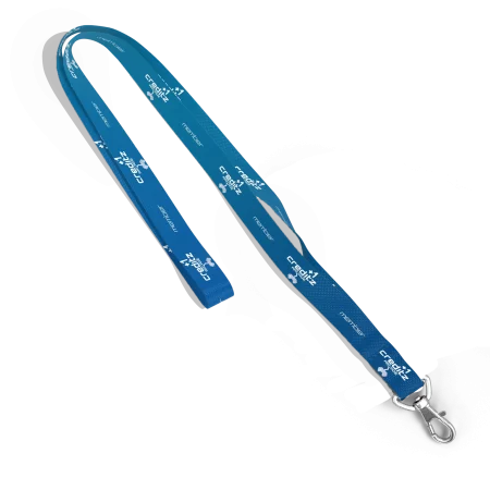 nylon lanyards blue custom for creditz arcade with executive clip blue lanyard personalised