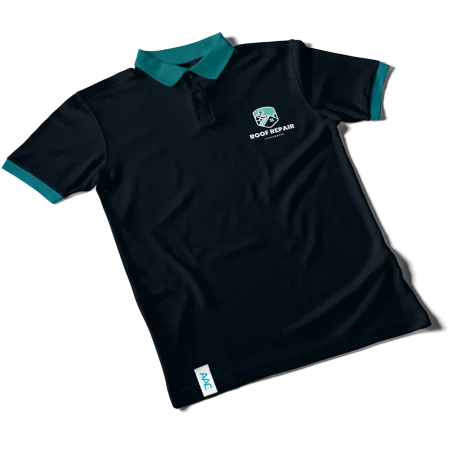 Standard polo shit for roof repair business uniform customisable with logo and design