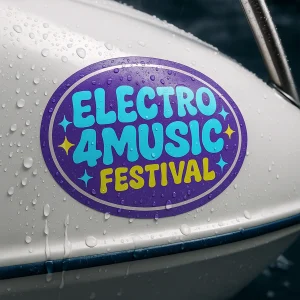 waterproof boat sticker decal for electro music festival