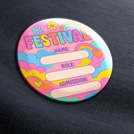 Circle Satin Fabric Stickers