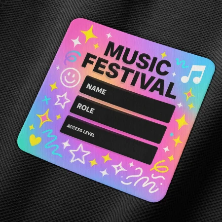 Square Satin Fabric Stickers